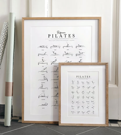 Classical Pilates Exercises Art Print