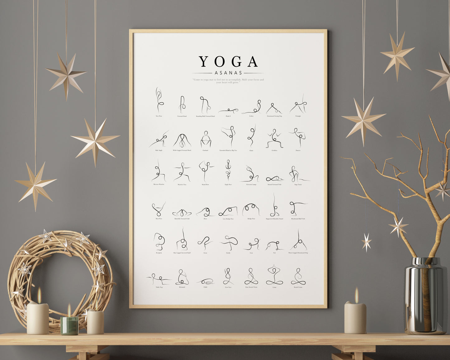 Yoga Poses Poster - Wall Art