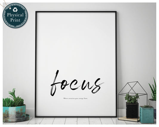 'Focus Poster' - Yoga Quote