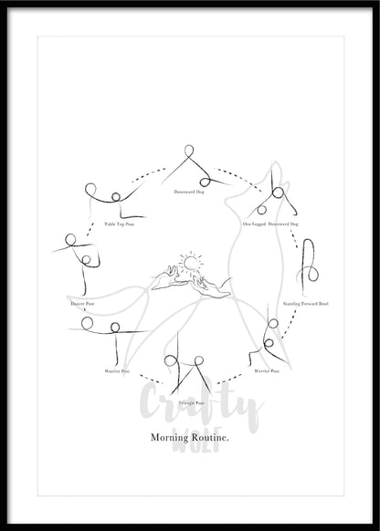 'Morning Routine' - Yoga Art Print