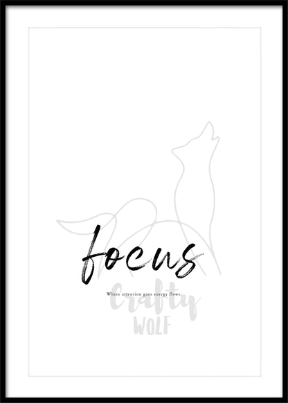 'Focus Poster' - Yoga Quote