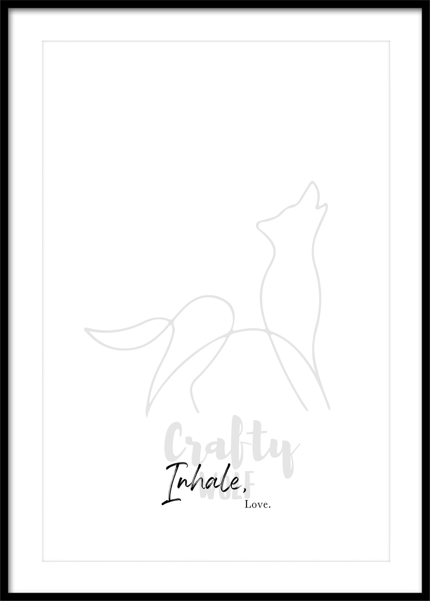 'Inhale | Exhale' Poster - Yoga text