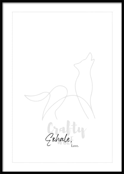 'Inhale | Exhale' Poster - Yoga text