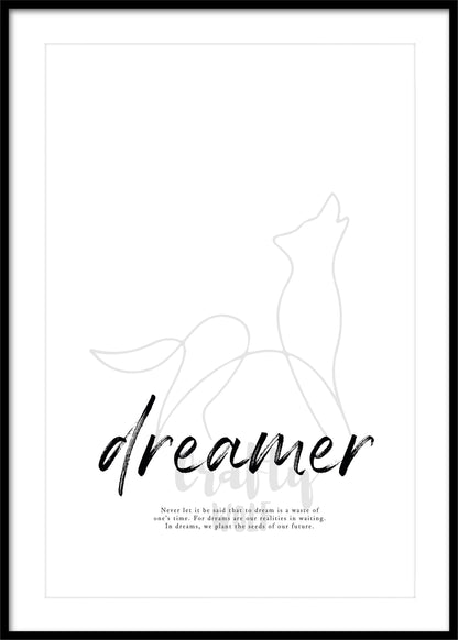 'Dreamer Poster' - Yoga Quote