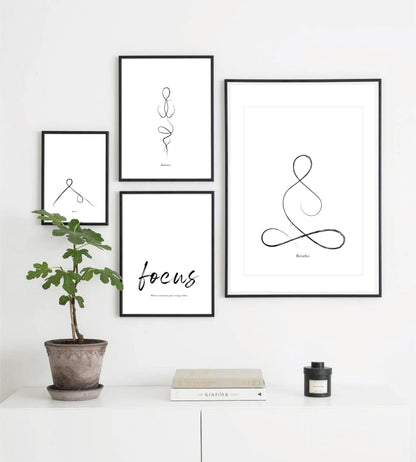 'Focus Poster' - Yoga Quote