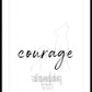 'Courage Poster' - Yoga Quote