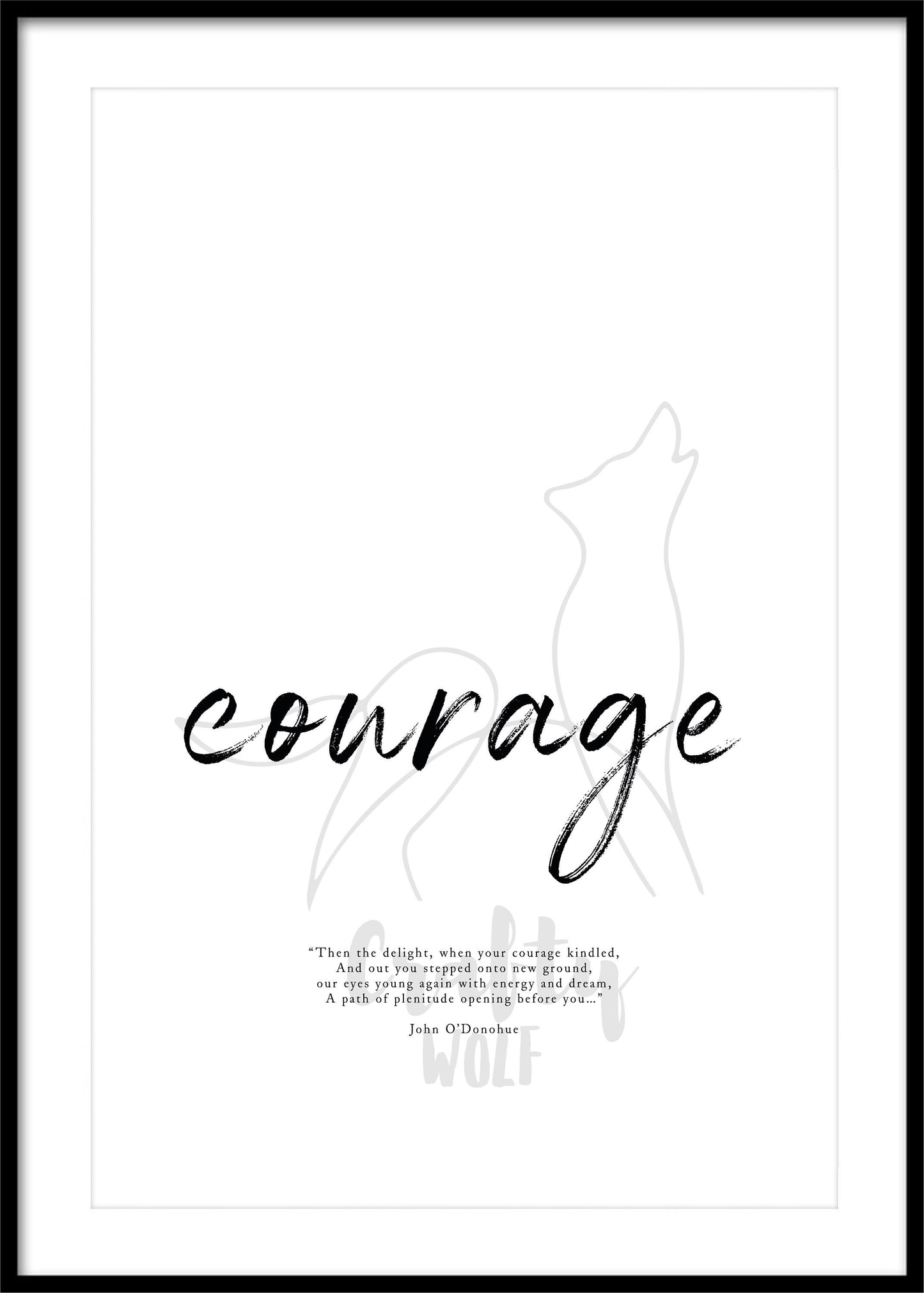'Courage Poster' - Yoga Quote