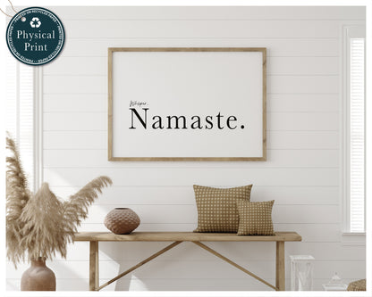 'Namaste' - Yoga Quote Art Print