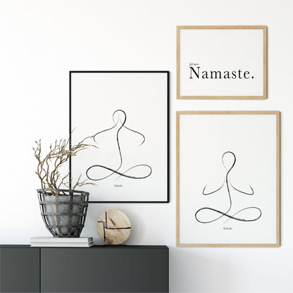 'Exhale Poster' - Yoga Art Print
