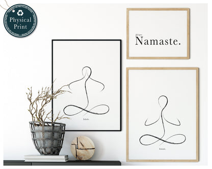 'Namaste'  Yoga Collection - Set of 3 art prints
