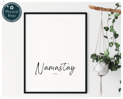 'Namastay in Bed' - Yoga Quote Art Print
