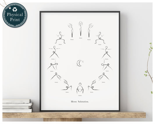 'Moon Salutation' - Yoga Poses Print