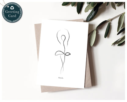 'Stretch' - Ballet Greeting Card