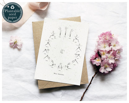 'Moon Salutation' - Yoga Plantable Seeds Card