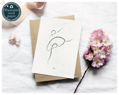 'Rise' - Ballet Plantable Seeds Card