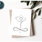 'Lotus Pose' - Yoga Greeting Card