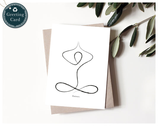 'Lotus Pose' - Yoga Greeting Card