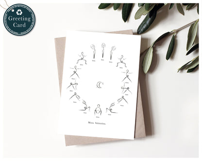 'Moon Salutation' - Yoga Greeting Card
