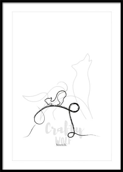 Set of 3 art prints - Yoga Cat Collection