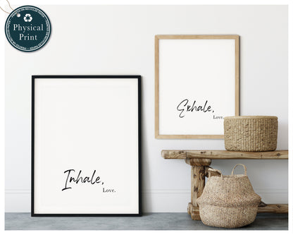'Inhale | Exhale' Poster - Yoga text