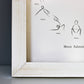 'Ballerina' Art Print - Natural Wood Poster Frame