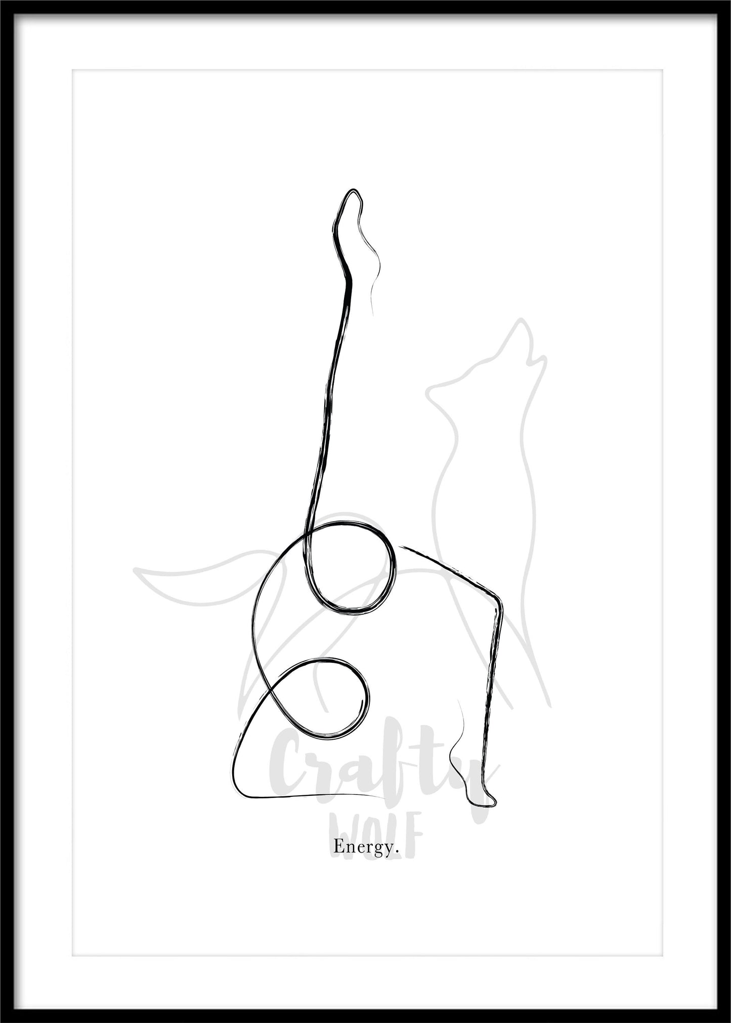 'One legged inverted staff Pose' - Yoga Poster