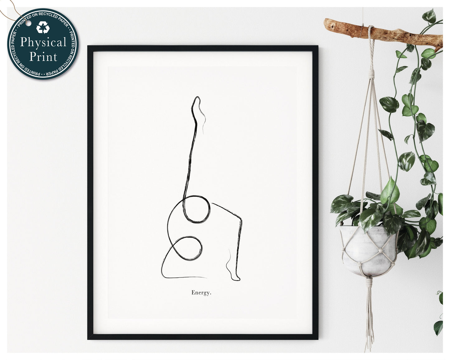 'One legged inverted staff Pose' - Yoga Poster
