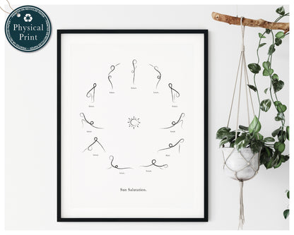 'Sun Salutation' - Yoga Poses Print
