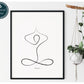 'Lotus Pose' - Yoga Line Art