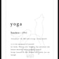 Yoga Poster, Yoga Illustration, Yoga Lover Gift, Boho Yoga Art, Affirmation Wall Art, Wellness Quote, Definition Print, Yoga Wall Art Quotes
