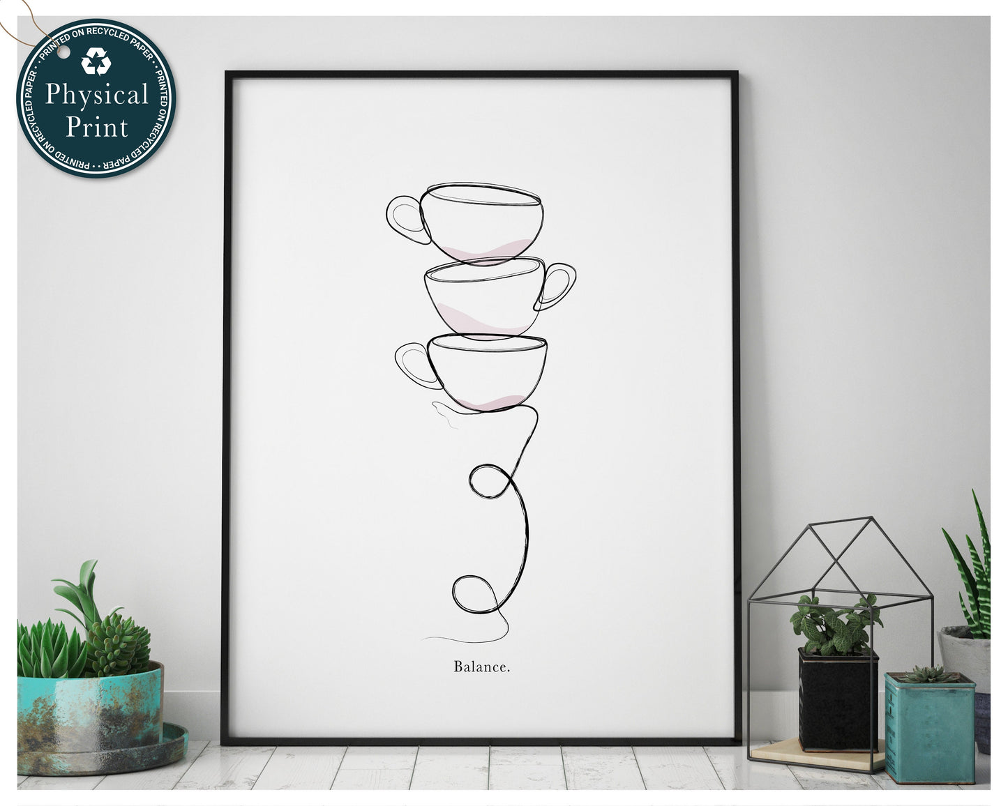 'Coffee Balance' - Yoga Wall Art