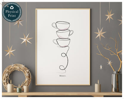 'Coffee Balance' - Yoga Wall Art