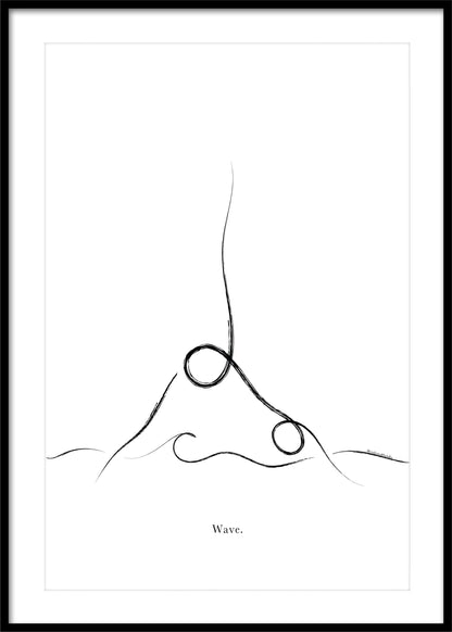 'Flow through life' - Set of 3 Yoga Prints Line Art