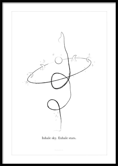 Yoga Pose Poster, Yoga Asana Print, Yoga Wall Art, Yoga Line Art, Yoga Studio Decor, Yoga Lover Gift, Minimal Poster, Astrology Art Print