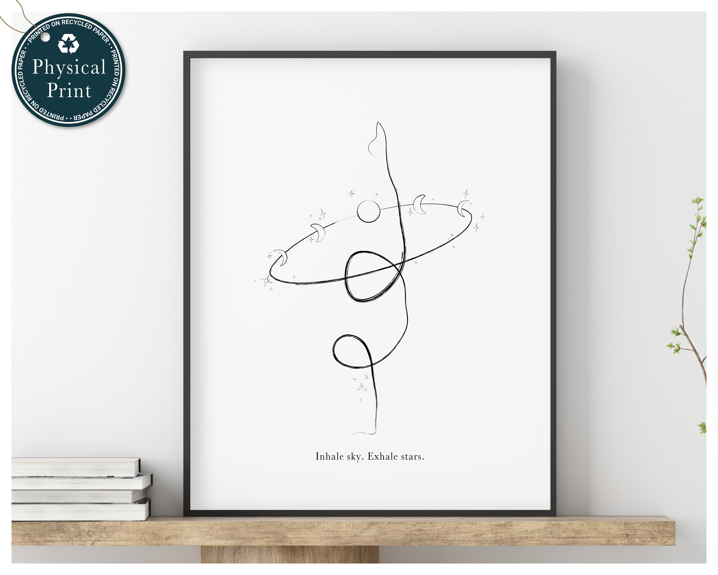 Minimalist Warrior Pose Yoga Art Print: Powerful Yogi Illustration | AWOL |  Wolf & Badger