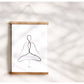 Yoga Pose Poster, Butterfly Pose Yoga, Yoga Asana Print,Yoga Wall Art, Yoga Line Art, Yoga Studio Decor, Yoga Lover Gift,Continuous Line Art