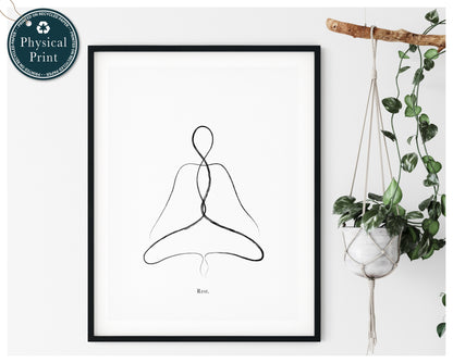 Yoga Pose Poster, Butterfly Pose Yoga, Yoga Asana Print,Yoga Wall Art, Yoga Line Art, Yoga Studio Decor, Yoga Lover Gift,Continuous Line Art
