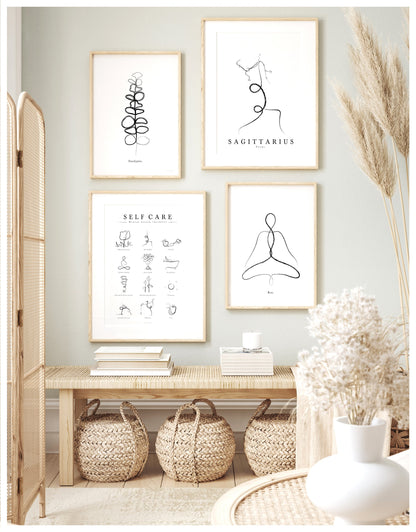 Yoga Pose Poster, Butterfly Pose Yoga, Yoga Asana Print,Yoga Wall Art, Yoga Line Art, Yoga Studio Decor, Yoga Lover Gift,Continuous Line Art