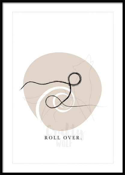 'The Hundred' Pose - Pilates Line Art