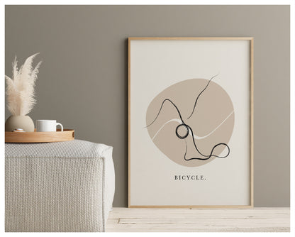 'Bicycle' Pose - Pilates Line Art