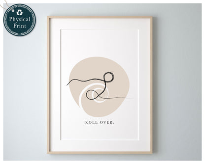 'The Hundred' Pose - Pilates Line Art