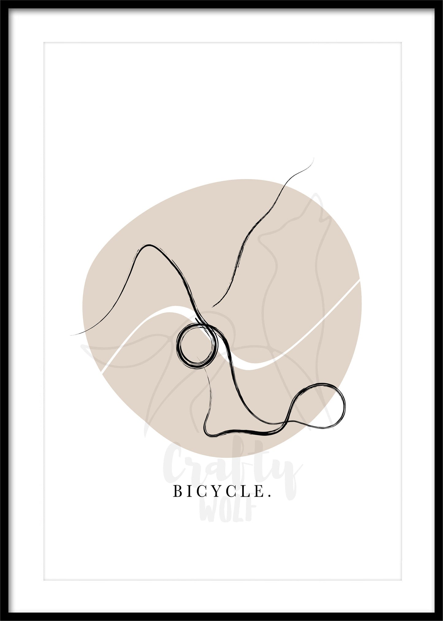 'Bicycle' Pose - Pilates Line Art